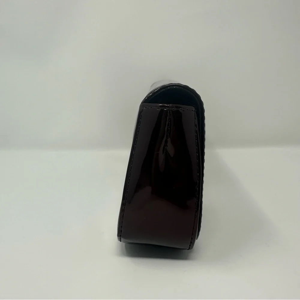 Louis Vuitton Dark Burgundy Clutch with Gold Logo